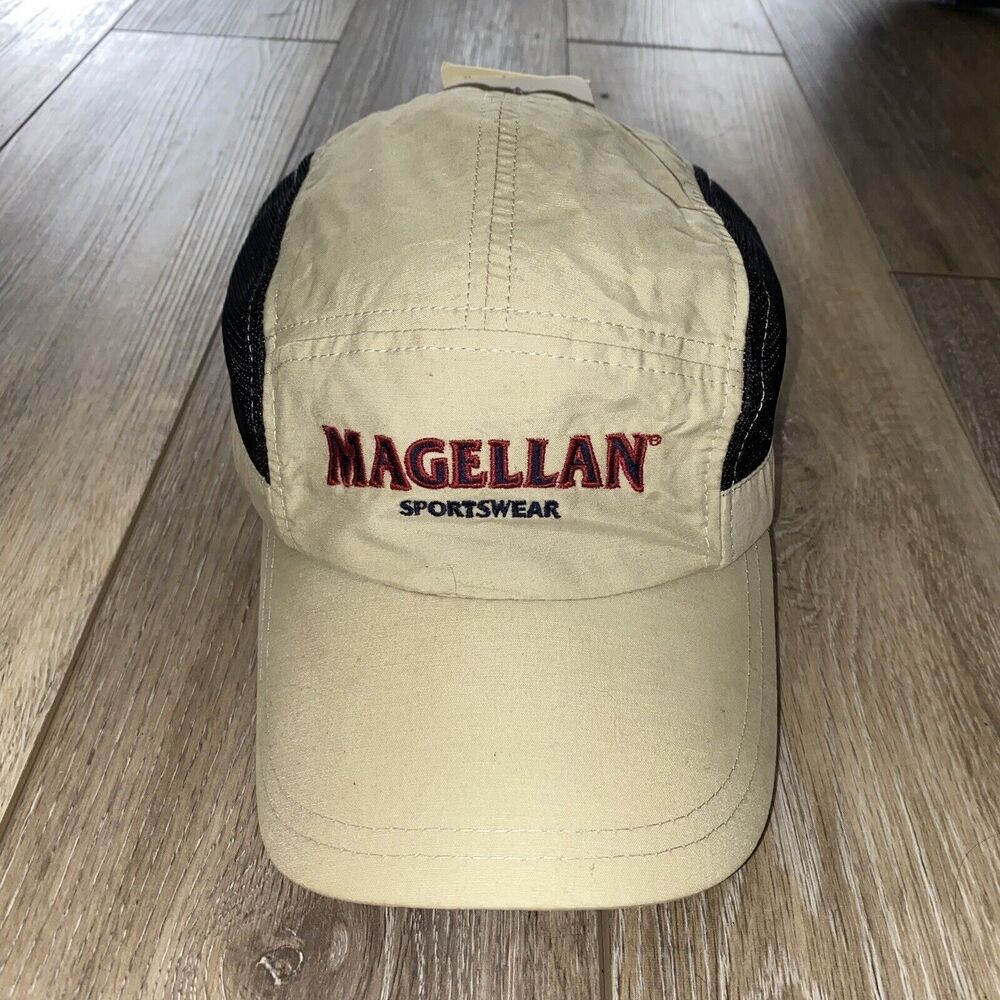 Magellan Sportswear Baseball Cap Hat Mesh Lightweight Adjustable Beige Tan